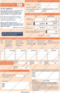 P60 Online Tax Return Sample - UK