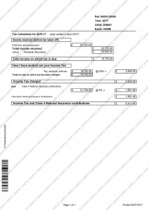 Payslip 1 Sample - UK Pay Stub